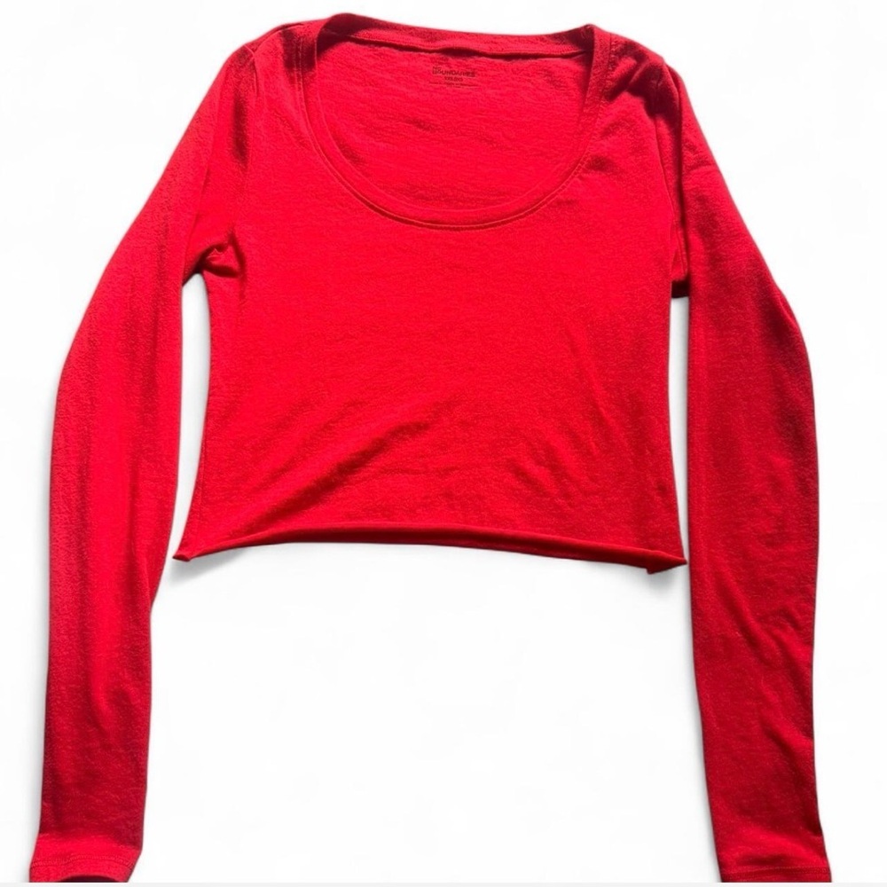 No Boundaries Red Long Sleeve Blouse